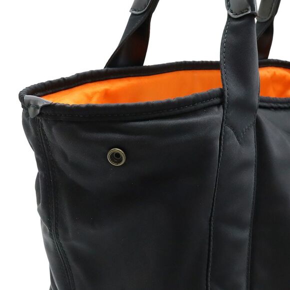 Balenciaga Navy Cabas Nylon Leather Tote Bag - Picture 5 of 6